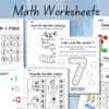 subtraction worksheets for kindergarten