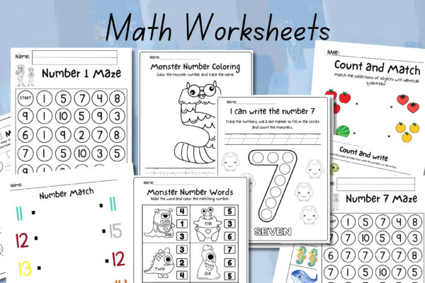 subtraction worksheets for kindergarten